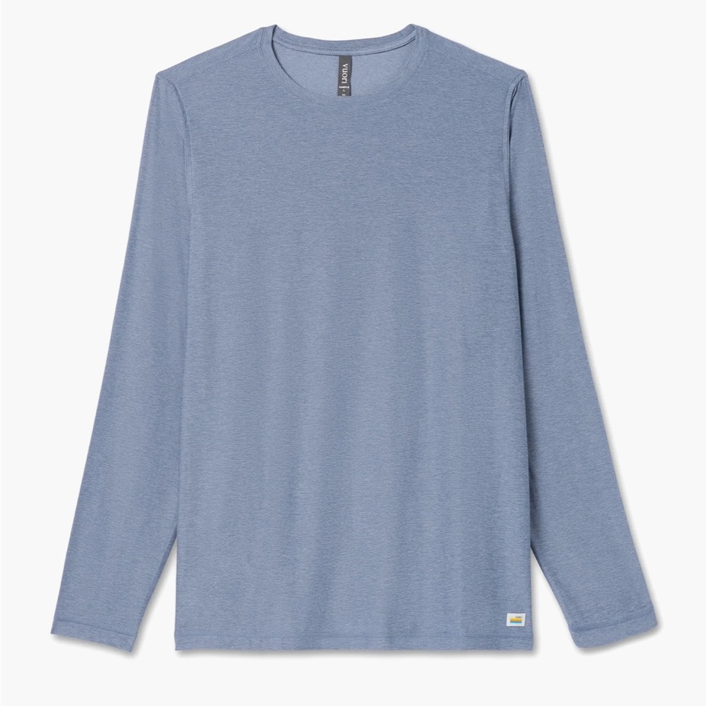 Vuori Men’s Long-Sleeve Strato Tech Tee - Light Blue